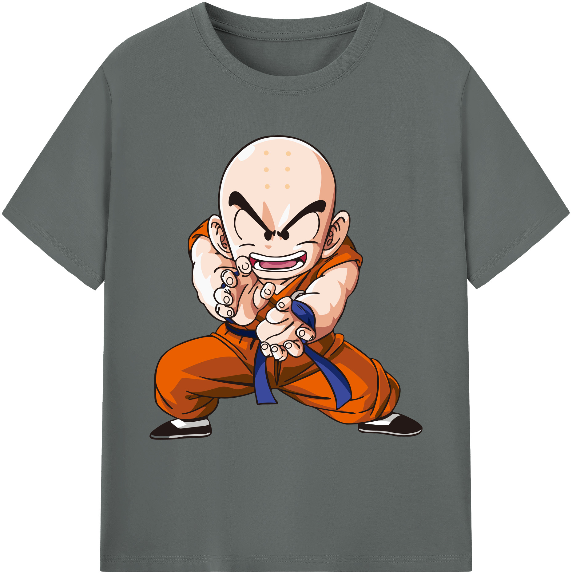 （画像用） ドラゴンボール クリリン DRAGON BALL krillin 綿100％ メンズ半袖Tシャツ｜肌触りやわらか＆通気性